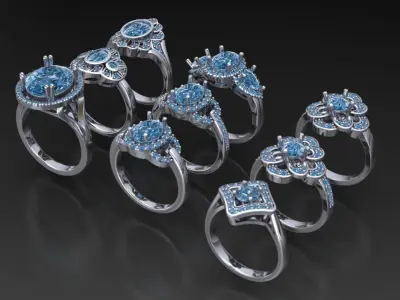 luxury rings 3D print model
