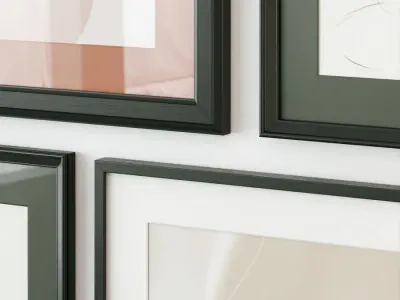 Abstract painting gallery wall 3D model