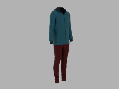 Sport Suit Low-poly 3D model 29