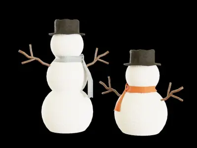 FREE Snowman Christmas and New years thank gift Free 3D model
