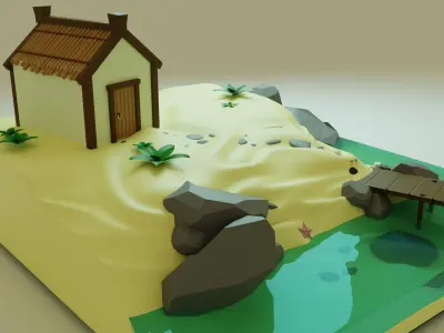 luxury ilend PBR low-poly game ready Low-poly 3D model 3D model