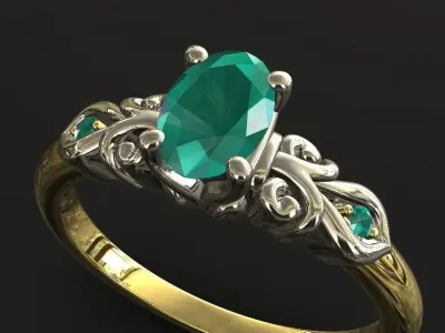 set princess ring 3D print model