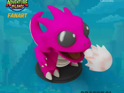 Adventure Island fanart Dragon 01 3D print model