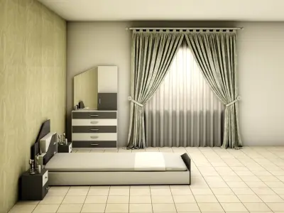 teenager bedroom set 3D model