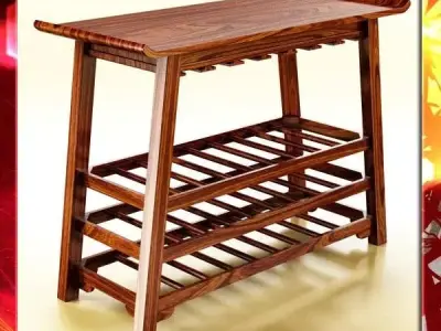 Wine Table Rack 2 3D model