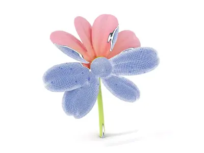 Pink Blossom Flower model pack Low-poly 3D model