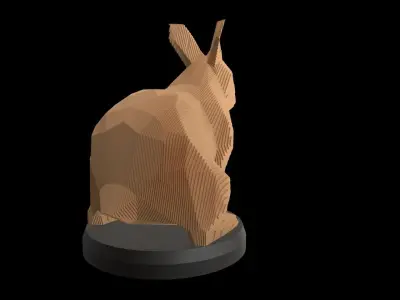 Parametric Rabbit Low-poly 3D model