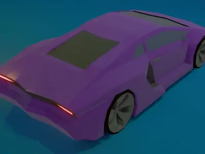 low-poly car sports Low-poly 3D model