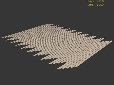 Wood floor Oak Arctic NEW Firestop 3D model