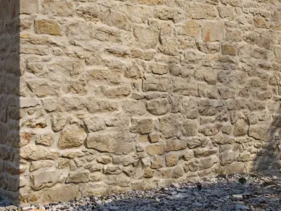 Yellow stone seamless wall texture 3D model