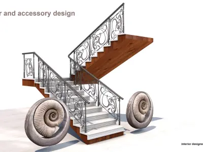 stairs 3dmodel stair and accessory design 3D model