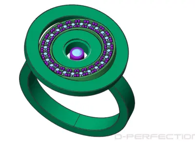 Chopard Happy Diamond Ring 3D print model