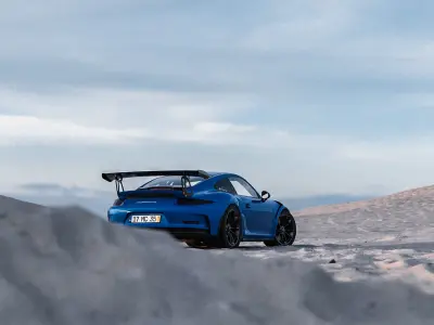 Beach Automotive Render Scene Cinema 4D and FBX File Textured  3D model