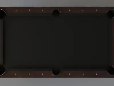Mokolo Pool Table 8 Black Felt 3D model