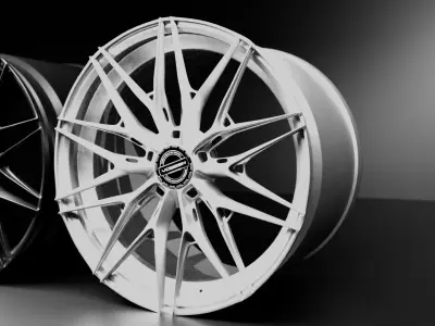 Vossen Hybrid forged Series S21 center Lock car ring Low-poly 3D model