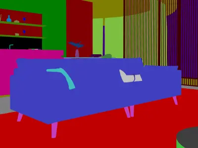 Livingroom and Kitchen  3D model