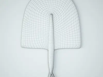 African Handwoven Fan 32 3D model