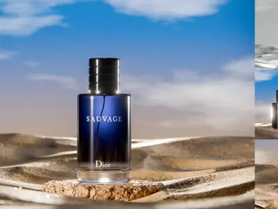 Midnight Perfume Desert Scene Low-poly 3D model