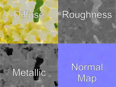 Freesia White Flower Realistic Texture model pack Low-poly 3D model