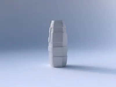 Vase arc hexagon with sharp ribbons 3D print model