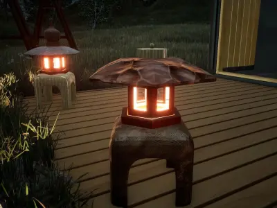 Japanese  Garden Light Free 3D model