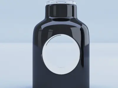 Black Containter Glass 3D model