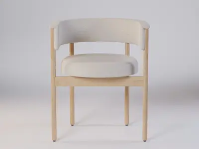 Minatomirai cafe chair 56x53x67 Low-poly 3D model