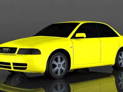 Audi S4 2002 Low-poly 3D model