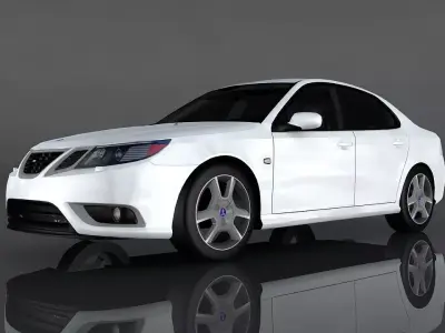 Saab 9-3 Turbo Low-poly 3D model