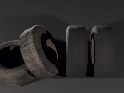 Tyre - Tyer - Low poly with LODS Low-poly 3D model