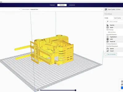Forklift 3d printed 3D print model