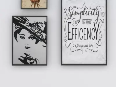 Picture Frames Low-poly 3D model