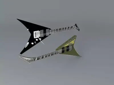 Two Jackson V guitars Free 3D model