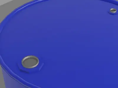 Steel Drum Gas - Barrel - Tambor de Gasolina Low-poly 3D model