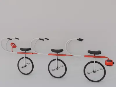 Yat Bicycle Low-poly 3D model