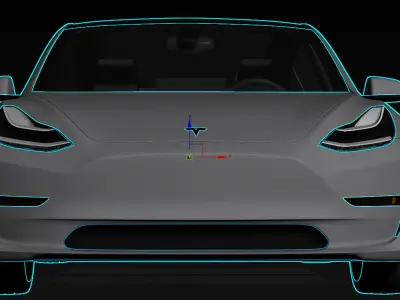 Tesla model 3 car 3D model