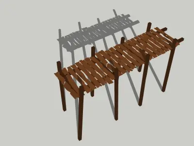 dock old wharf wooden pier This file is small in size Low-poly 3D model