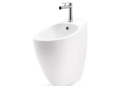 Modern Ceramic Bidet model pack Low-poly 3D model