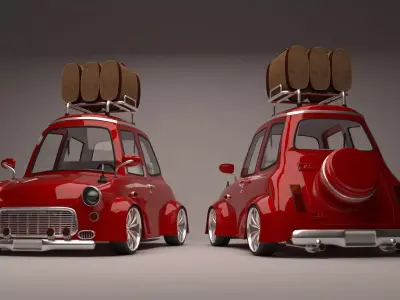 Cartoon Car FIAT 3D model