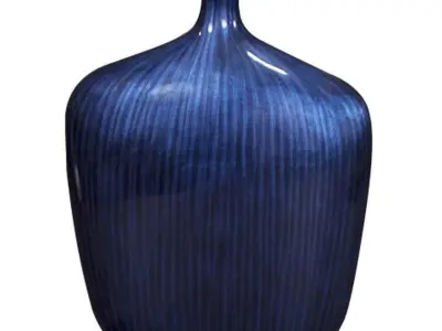 Cobalt Blue Wood Table Vase 3D model