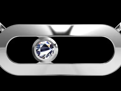 Messika Necklace Uno Pave 3D print model