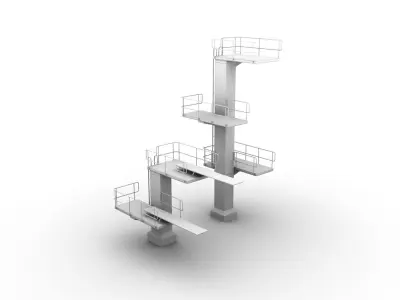 Sprungbrett metal ladder 3D model
