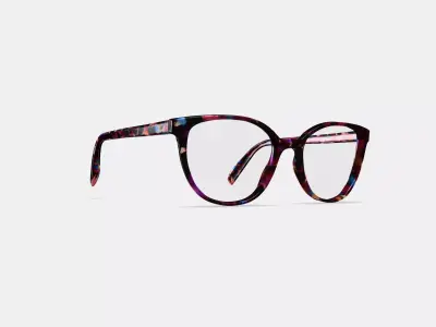 Elodie Eyeglasses in Pink Robin Tortoise 3D model
