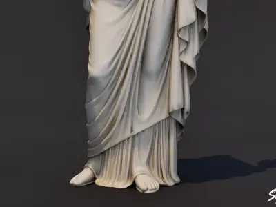 Demeter Statue  Low-poly 3D model