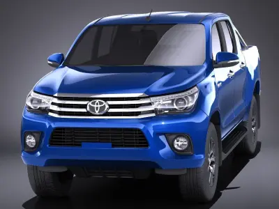 Toyota Hilux Double Cab 2017 VRAY 3D model