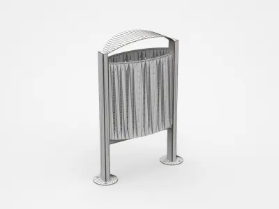 Fixable Trash Bin With Small Holes 3D model