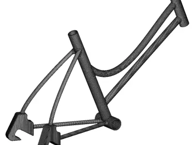 Plastic Premium Ladies Bicycle Frame Toy 3D model