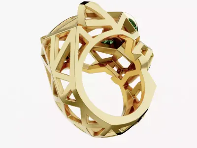 FELINE - RING - SIDE FINGER OPENING 3D print model