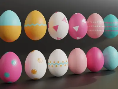 Easter Eggs 12 3D model