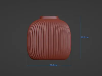 Vase cube pumpikin 3D print model